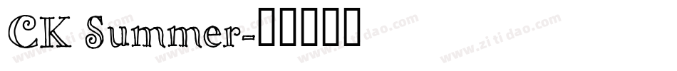 CK Summer字体转换